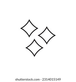 Shine-Symbol, sauberer Stern, glänzender Strichcode, Logo einzeln auf weißem Hintergrund