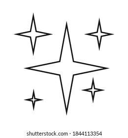Shine icon, Clean star vector illustration. Color editable
