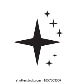 Shine icon, Clean star vector illustration. Color editable on white background