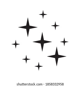 Icono de brillo, Ilustración vectorial de estrella limpia. Color editable sobre fondo blanco