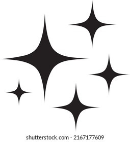 Shine icon, Clean star icon vector illustration on white background..eps
