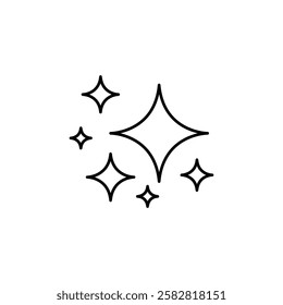 Shine icon Flat isolated outline sign