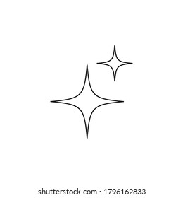 Shine icon isolated on white background. Vector illustration