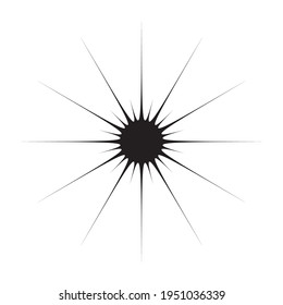 shine icon isolated on white background. Star icon vector illustration
