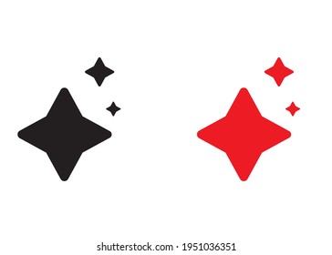 shine icon isolated on white background. Star icon vector illustration