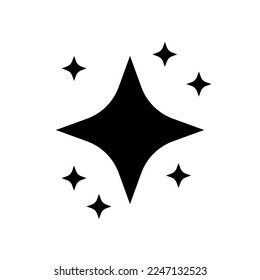 shine icon isolated on white background