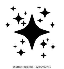 shine icon isolated on white background