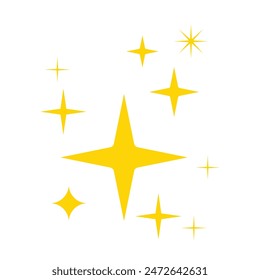 shine icon isolated on white background. star shapes. abstract cool shine effect sign