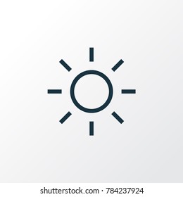 Shine icon line symbol. Premium quality isolated brightness element in trendy style.