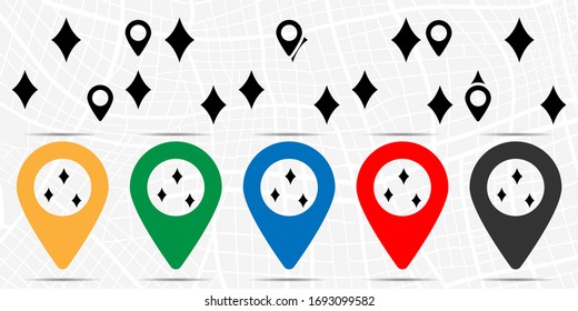Shine icon in location set. Simple glyph, flat illustration element of web, minimalistic theme icons