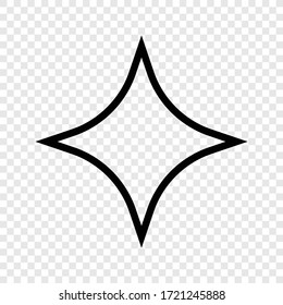 Shine icon on transparent grid
