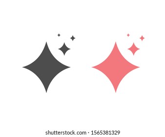 Shine icon set, Clean star icon. Vector illustration