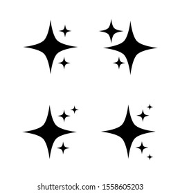 shine icon set isolated on whit background. vector illustration
