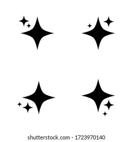 shine icon set isolated on white background. vector illustration