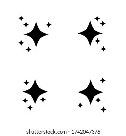 shine icon set isolated on white background. vector illustration
