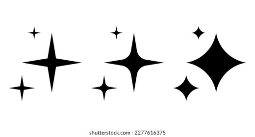 Shine icon set simple design