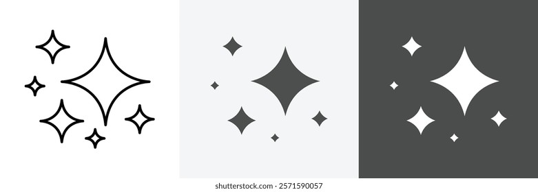 Shine icon set vector art