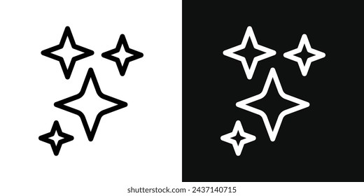 Shine Icon Set. Vector Illustration