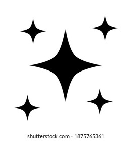 shine icon. sparkling symbol isolated on white background. vector illustration