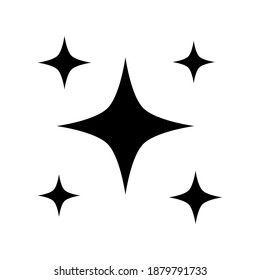shine icon. sparkling symbol isolated on white background. vector illustration