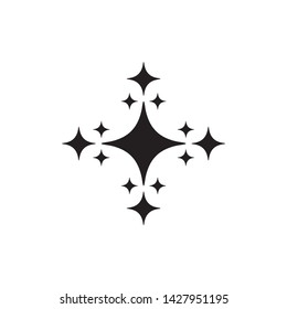 Shine icon symbol vector. on white background