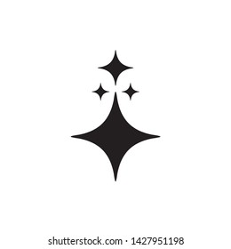 Shine icon symbol vector. on white background