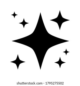 shine icon vector isolated on white background
