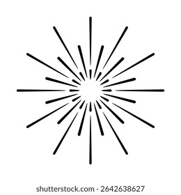 Brilhar o vetor de ícones. Sinal de ilustração de radiação. símbolo effulgence. ícone de web brilhante. logotipo do sparkle.