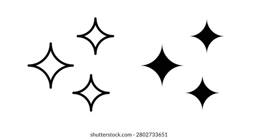 Shine icon vector icon set collection.