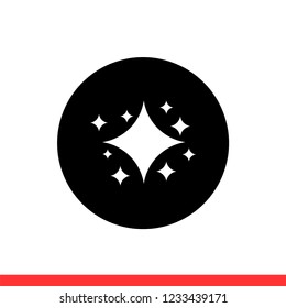 Shine icon vector, sparkle symbol. Simple, flat design for web or mobile app