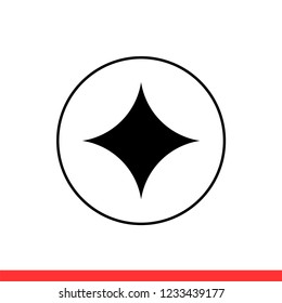 Shine icon vector, sparkle symbol. Simple, flat design for web or mobile app