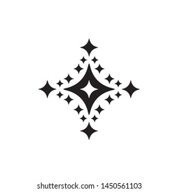 Shine icon vector symbol on white background