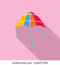 Shine kite icon. Flat illustration of shine kite vector icon for web design