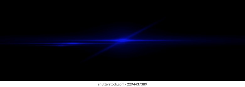 Shine of light. Bright light effect with rays and glare. On a black background.