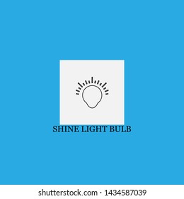 shine light bulb icon sign signifier vector