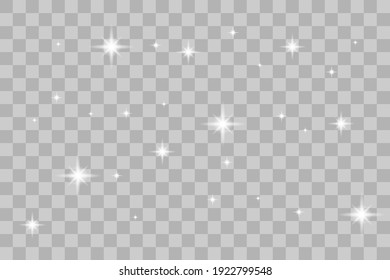 Shine light effect, png bright sparkle dust. Vector isolate