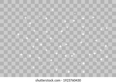 Shine light effect, png bright sparkle dust. Vector isolate