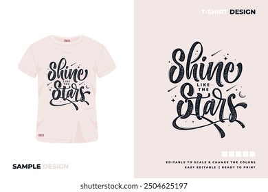 shine like the stars t shirt design