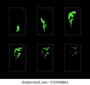 Shine liquid effect. Liquid explosion animation effect. Animation Sprite sheet for games, cartoon or animation. vector style animation effect 1413.