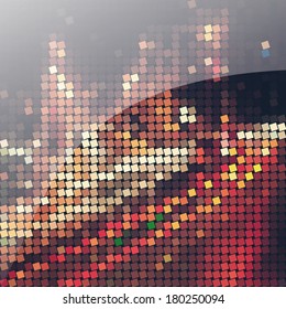 Shine mosaic background city.