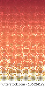 Shine mosaic background. Mosaic with light reflections. Colorful gradient. Square pixel mosaic vector. 