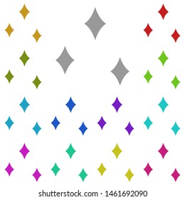 Shine multi color icon. Simple glyph, flat vector of web icons for UI and UX, website or mobile application