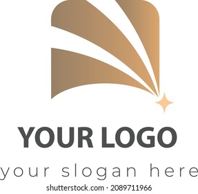 shine and n logo vector with gradient