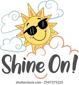 Shine On: Sunny Day Vibes Vector Design