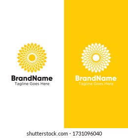 Shine ornament circle flower abstract vector logo design template decoration business icon company art symbol concept