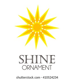 Shine ornament circle flower abstract vector logo design template decoration business icon company art symbol concept