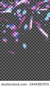 Shine Particle Background Transparent Vector. Spot Glitz Illustration. Violet Gloss Wallpaper. Pink Layer. Bokeh Night Design.