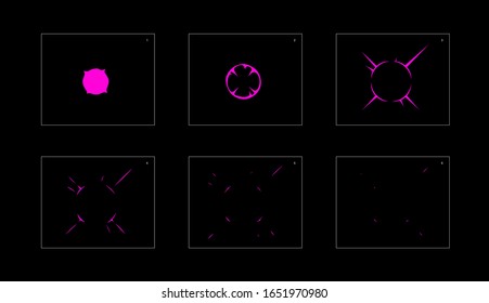 Shine poison animation effect. frame by frame classic animation sprite sheet for game, cartoon, video, animation or motion