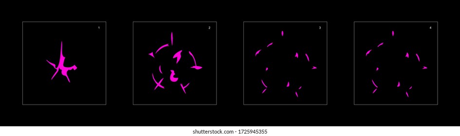 Shine poison explosion effect. Poison explosion animation effect. Animation Sprite sheet for games, cartoon or animation. vector style animation effect 1408.