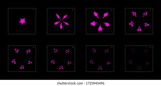 Shine poison explosion effect. Poison explosion animation effect. Animation Sprite sheet for games, cartoon or animation. vector style animation effect 1402.
